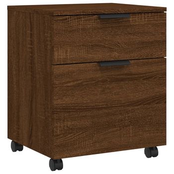 Archivador Ruedas Madera Contrachapada Roble Sonoma 45x38x54 Cm