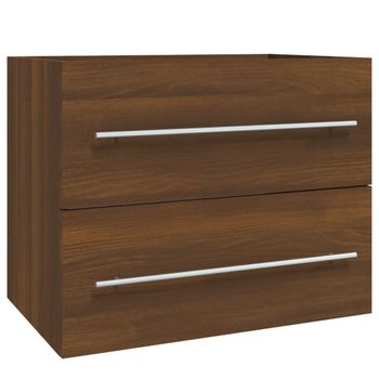 Mueble Lavabo Madera Contrachapada Roble Marrón 60x38,5x48 Cm