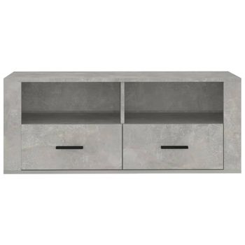 Mueble Para Tv Contrachapada Gris Hormigón 100x35x40 Cm