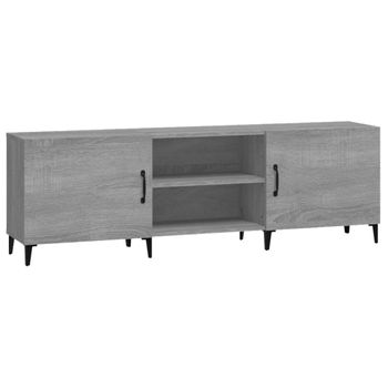 Mueble Para Tv Madera De Ingeniería Gris Sonoma 150x30x50 Cm