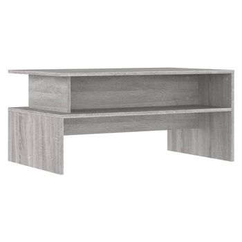 Mesa De Centro Madera De Ingeniería Gris Sonoma 90x55x42,5 Cm