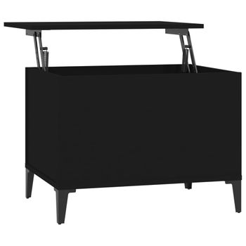 Mesa De Centro Madera Contrachapada Negro 60x44,5x45 Cm