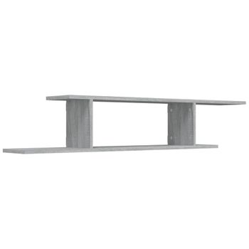 Estante De Pared Para Tv Contrachapado Gris Sonoma 125x18x23 Cm