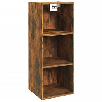 Armario Pared Madera Contrachapada Roble Ahumado 34,5x32,5x90cm