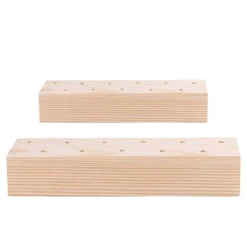 2 Soportes De Madera Para Flores Secas - 21 X 4 X 5 Cm