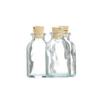 210 Mini Botellas De Vidrio De 6 Cm Con Tapón De Corcho