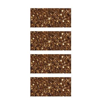 4 Cintas Adhesivas Con Purpurina 5 M X 15 Mm - Cobre