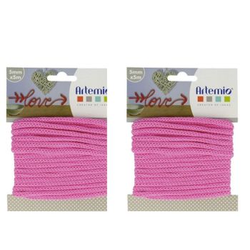 2 Hilos Para Tricotar 5 Mm X 5 M - Fucsia