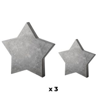 3 Moldes Estrellas Para Hormigón Creativo 11 Cm