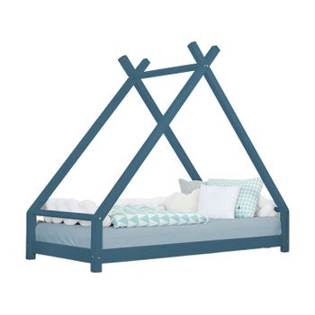 Cama Tipi Infantil Tahuka 90 X 190 Verde Petróleo