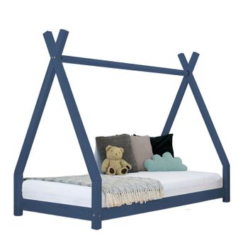 Cama Tipi Infantil Nakana 140 X 200 Azul Marino