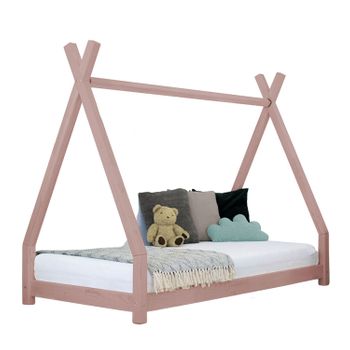 Cama Tipi Infantil Nakana 140 X 200 Rosa Pastel