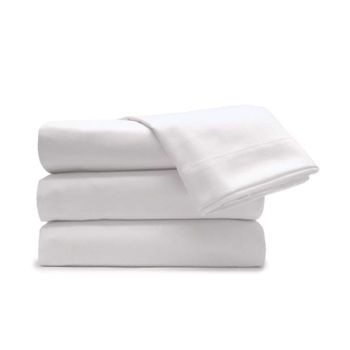 Juego De Sábanas Liso 3 Piezas Cama 160cm Blancas Tacto Extrasuave Descansin