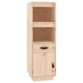 Aparador Alto Madera Maciza De Pino 34x40x108,5 Cm