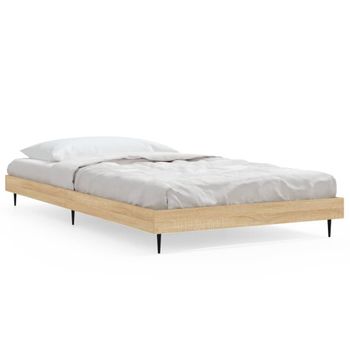 Estructura De Cama Madera Contrachapada Roble Sonoma 90x190 Cm