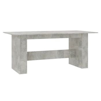 Mesa De Comedor Madera De Ingeniería Gris Hormigón 180x90x76 Cm