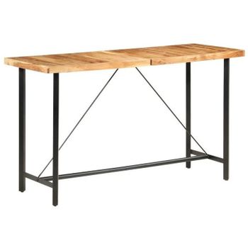 Mesa Alta De Cocina De Madera Maciza De Acacia 180x70x107 Cm Marrón