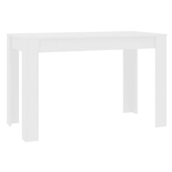 Mesa De Comedor De Madera De Ingeniería Blanco 120x60x76 Cm