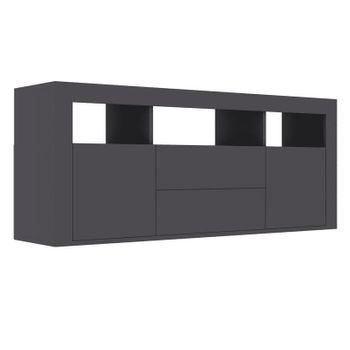 Mueble Para Tv Madera Contrachapada Gris 120x30x50 Cm