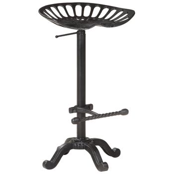 Taburete De Cocina Hierro Fundido Negro