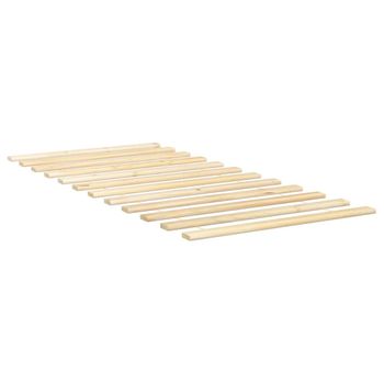 Vidaxl Láminas De Somier De Cama Madera Maciza De Pino 90x200 Cm Marrón