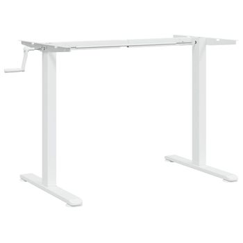 Vidaxl Marco De Escritorio De Pie Acero Blanco (94-135)x60x(70-114) Cm