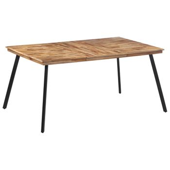 Vidaxl Mesa De Comedor Madera Maciza De Teca 169x98,5x76 Cm Marrón