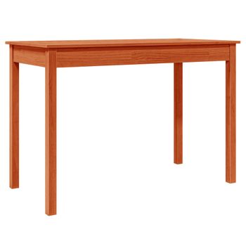 Mesa De Comedor Madera Maciza De Pino Marrón Cera 110x55x75 Cm