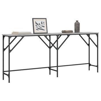 Vidaxl Mesa Consola Madera De Ingeniería Gris Sonoma 180x29x75 Cm