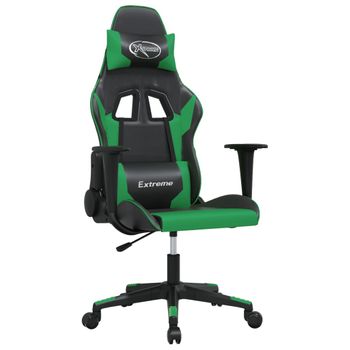 Silla Gaming Cuero Sintético Negro Y Verde