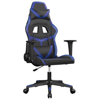 Silla Gaming Cuero Sintético Negro Y Azul