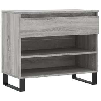 Vidaxl Mueble Zapatero Madera Contrachapada Gris Sonoma 70x36x60 Cm