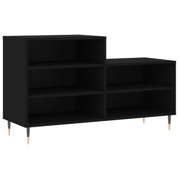 Vidaxl Mueble Zapatero Madera Contrachapada Negro 102x36x60 Cm