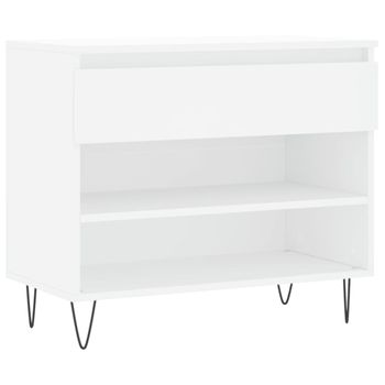 Vidaxl Mueble Zapatero Madera Contrachapada Blanco 70x36x60 Cm