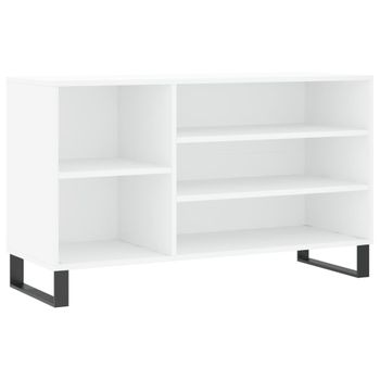 Vidaxl Mueble Zapatero Madera Contrachapada Blanco 102x36x60 Cm