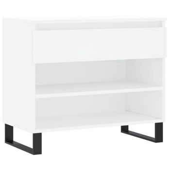 Vidaxl Mueble Zapatero Madera Contrachapada Blanco 70x36x60 Cm