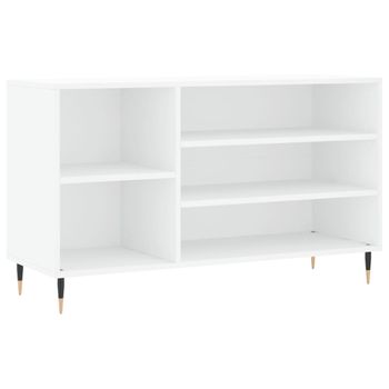 Vidaxl Mueble Zapatero Madera Contrachapada Blanco 102x36x60 Cm