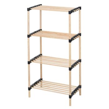 Storage Solutions Zapatero Con 4 Estantes Madera 49x28x92,5 Cm Beige