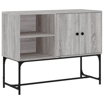 Vidaxl Aparador De Madera De Ingeniería Gris Sonoma 100x40x79,5 Cm