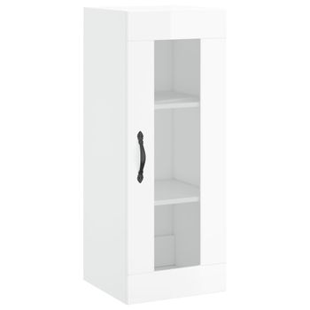 Vidaxl Armario De Pared Blanco Brillante 34,5x34x90 Cm