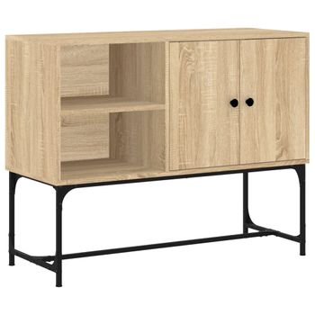 Vidaxl Aparador De Madera De Ingeniería Roble Sonoma 100x40x79,5 Cm Marrón