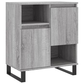 Vidaxl Aparador De Madera Contrachapada Gris Sonoma 60x35x70 Cm