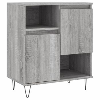 Vidaxl Aparador De Madera Contrachapada Gris Sonoma 60x35x70 Cm