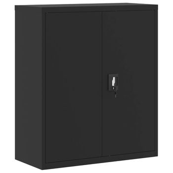 Vidaxl Armario Archivador De Acero Negro 90x40x105 Cm