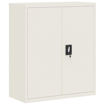 Vidaxl Armario Archivador De Acero Blanco 90x40x105 Cm