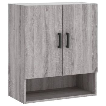 Vidaxl Armario De Pared Madera De Ingeniería Gris Sonoma 60x31x70 Cm