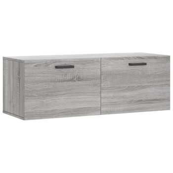 Vidaxl Armario De Pared Madera Ingeniería Gris Sonoma 100x36,5x35 Cm