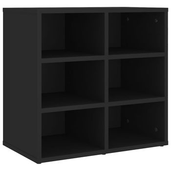 Vidaxl Mueble Zapatero Negro 52,5x30x50 Cm