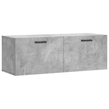 Vidaxl Armario De Pared Madera Ingeniería Gris Hormigón 100x36,5x35 Cm