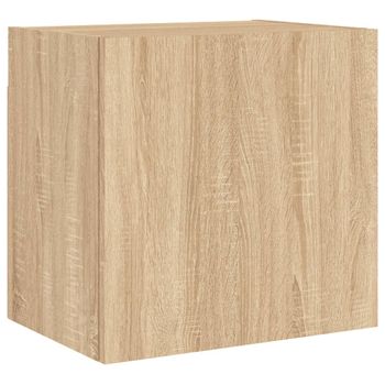 Vidaxl Mueble Tv De Pared Madera Ingeniería Roble Sonoma 40,5x30x40 Cm Marrón